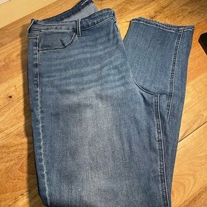 Old Navy high riser, straight jeans, size 18 tall